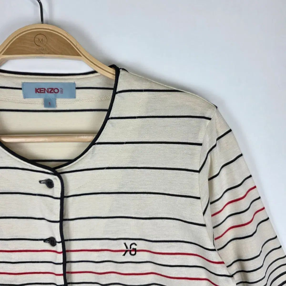 KENZO ケンゾー シグネチャー ロゴ バイカラー カーディガン
