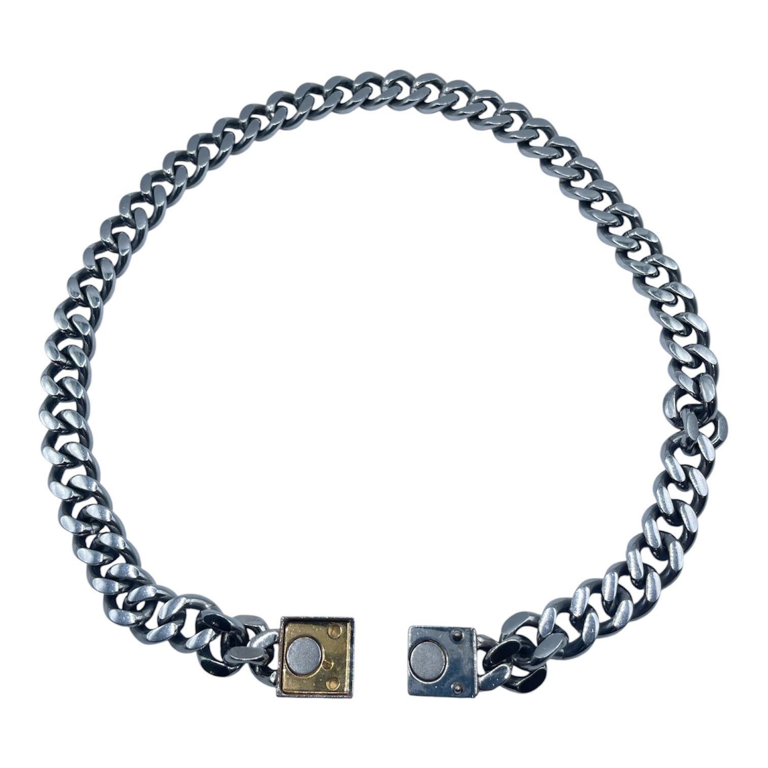 FENDI フェンディ FFモチーフ 7AJ293 メタル×GP ネックレス シルバー
