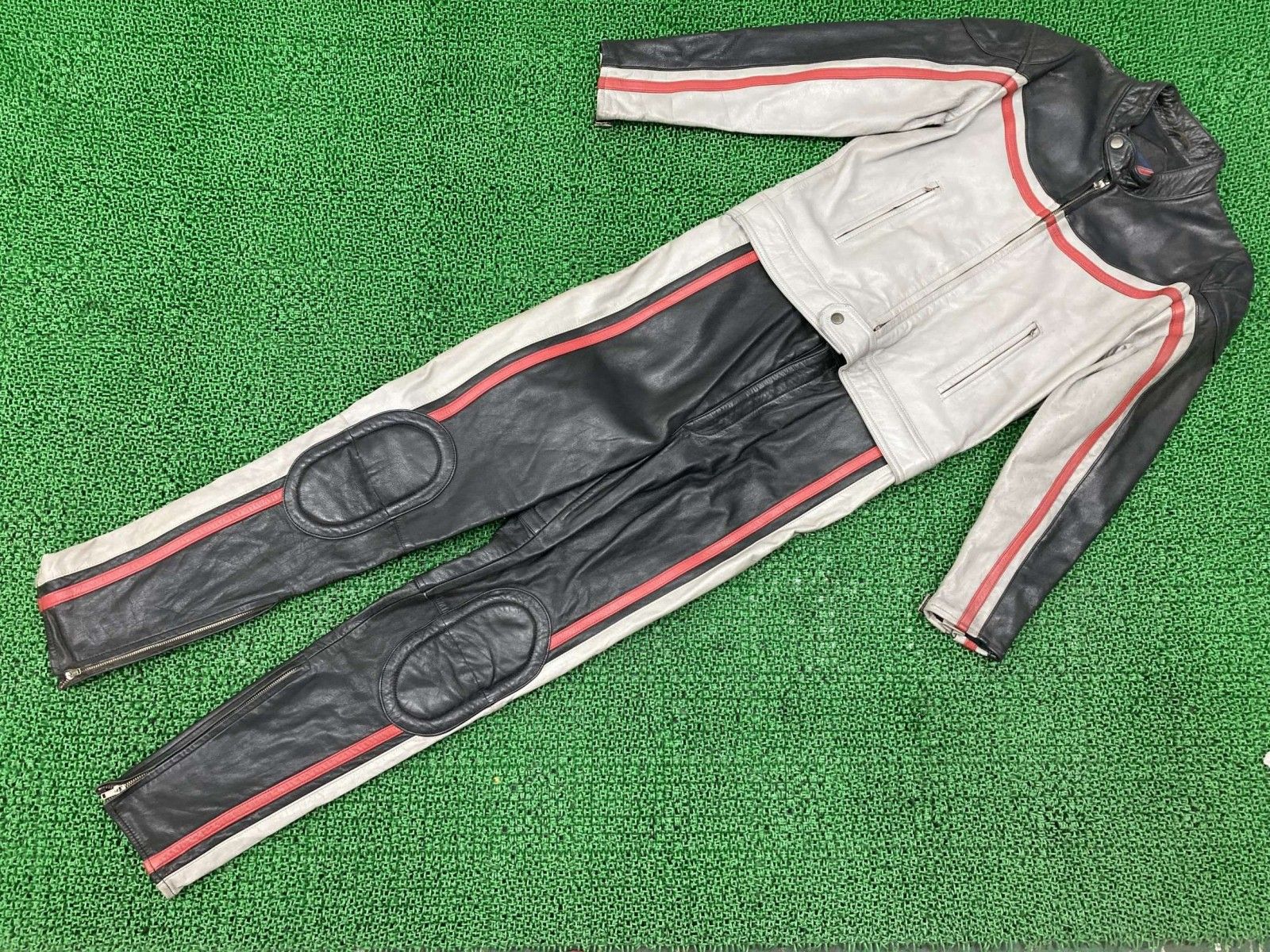 製 レーシングスーツ SportSotornUSA 社外 中古 Mサイズ 革ジャン 革パンツ vD