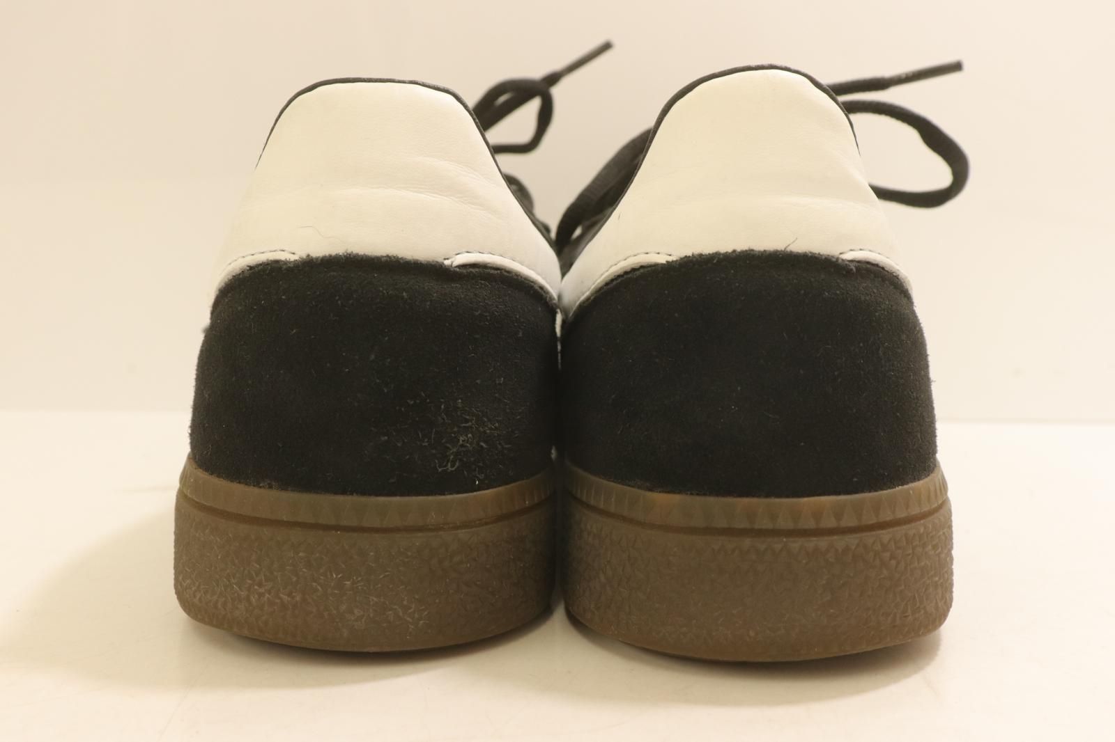 【中古】 adidas メンズスニーカー 28cm HANDBALL SPEZIAL adidas 28cm 黒 ブラック 白 ホワイト ロゴ