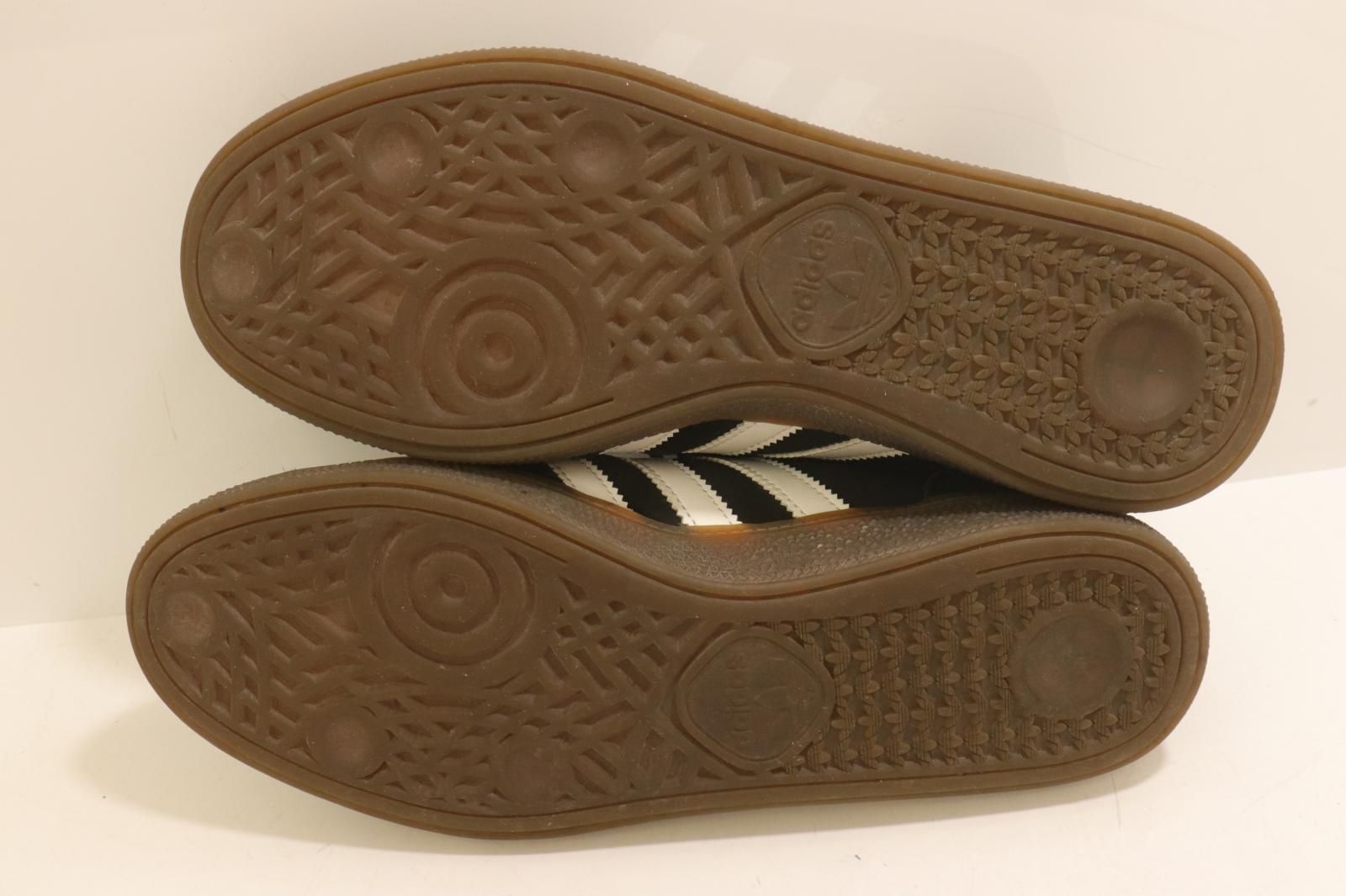 【中古】 adidas メンズスニーカー 28cm HANDBALL SPEZIAL adidas 28cm 黒 ブラック 白 ホワイト ロゴ
