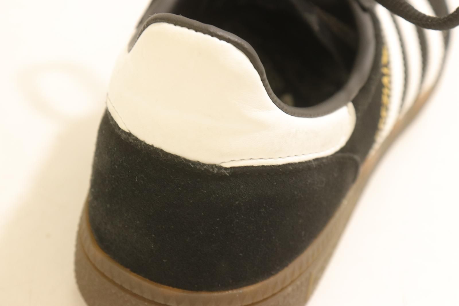 【中古】 adidas メンズスニーカー 28cm HANDBALL SPEZIAL adidas 28cm 黒 ブラック 白 ホワイト ロゴ