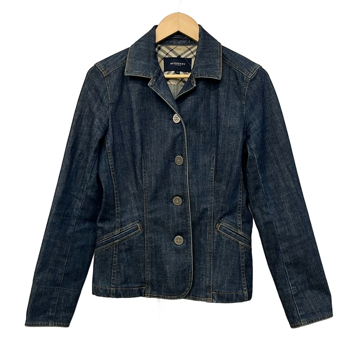 Burberry LONDON(バーバリーロンドン) ジャケット サイズ42 XL レディース美品 - ネイビー デニム/春・秋物