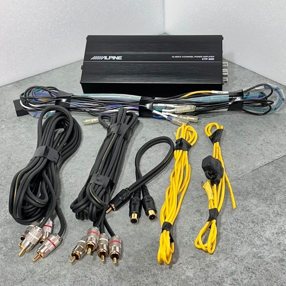 アルパイン KTP-600 4チャンネルパワーアンプ 高音質RCA・配線付