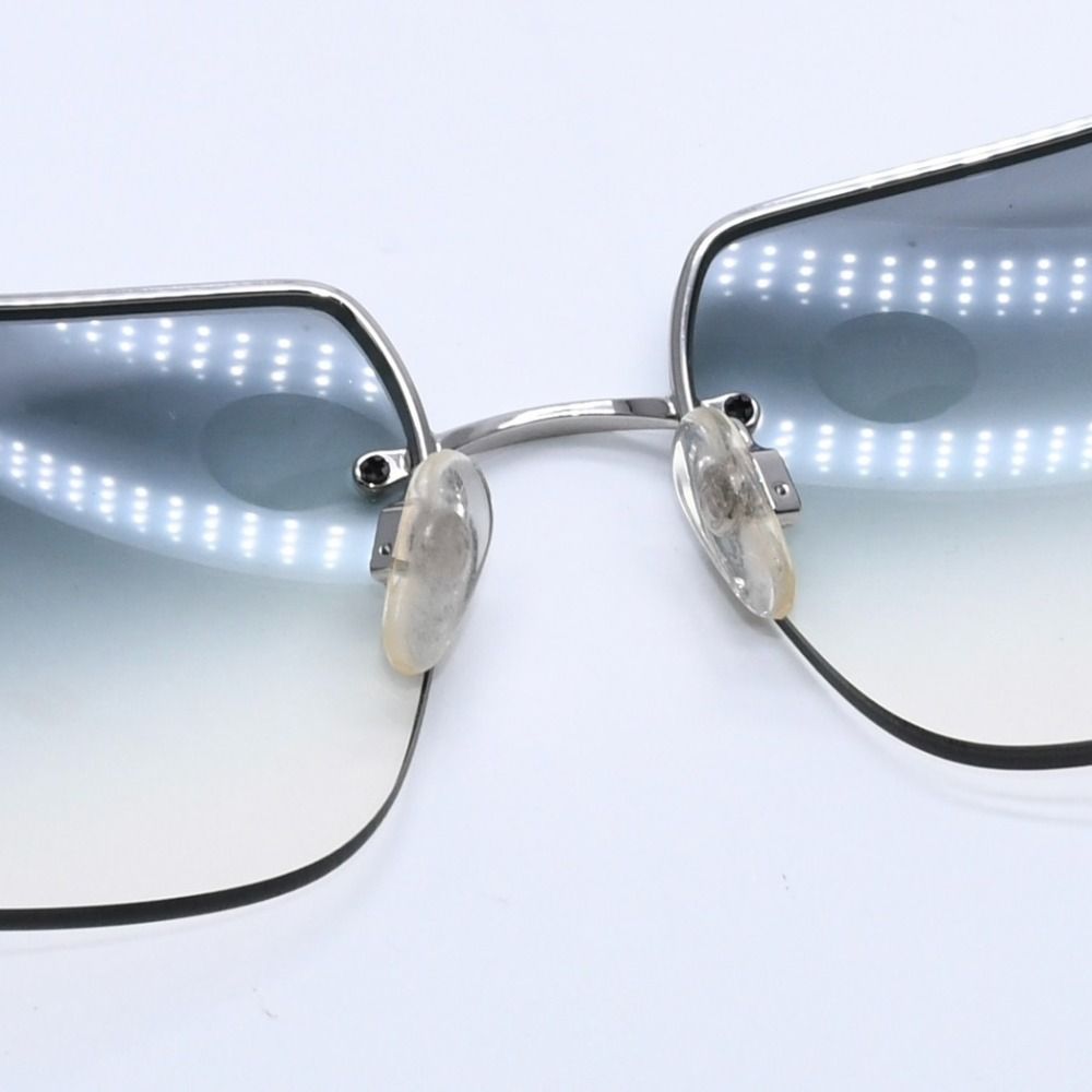 極美品 CHANEL シャネル リムレス ホワイトテンプル 4107-B サングラス