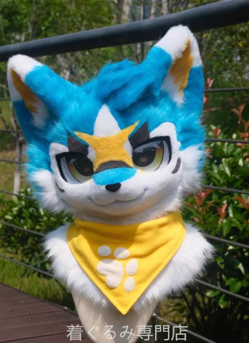 犬　猫　着ぐるみ ヘッド全頭　ヘッド ケモノ ファースーツ ぬいぐるみ コスプレ コスチューム Kurumi 一点物 C459