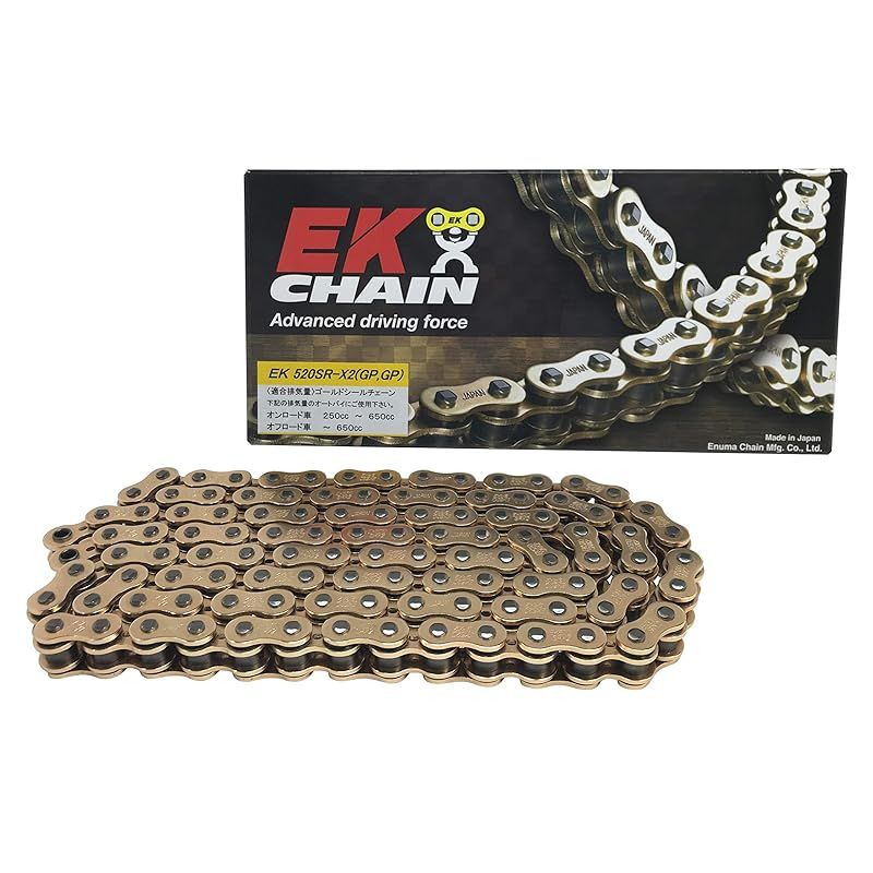 イーケー(EK) QXリングシールチェーン 520SR-X2 ゴールド 108L 【スクリュージョイント】