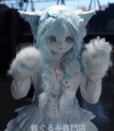 犬　猫　着ぐるみ ヘッド全頭　ヘッド ケモノ ファースーツ ぬいぐるみ コスプレ コスチューム Kurumi 一点物 C465