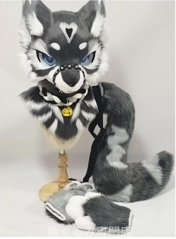犬　猫　着ぐるみ ヘッド全頭　ヘッド ケモノ ファースーツ ぬいぐるみ コスプレ コスチューム Kurumi 一点物 C467