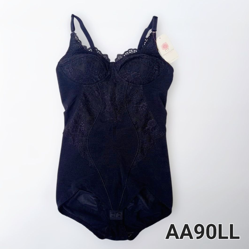 21＊ダイアナ 3/4カップボディスーツ ブラック AA90LL 未使用品 補正下着