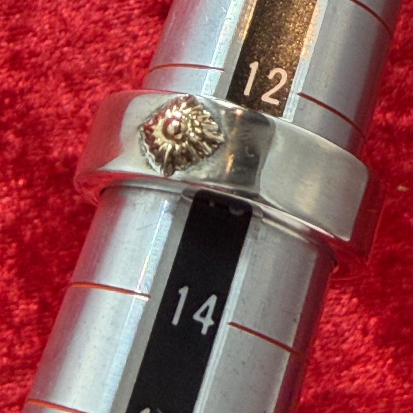 美品 太陽神 リング12.5号 SILVER×K18 9.2g アリゾナフリーダム