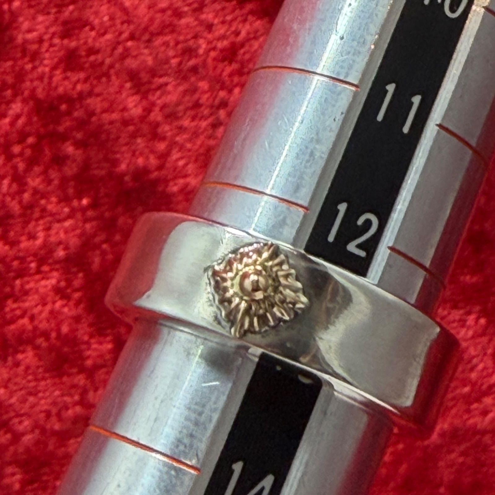 美品 太陽神 リング12.5号 SILVER×K18 9.2g アリゾナフリーダム
