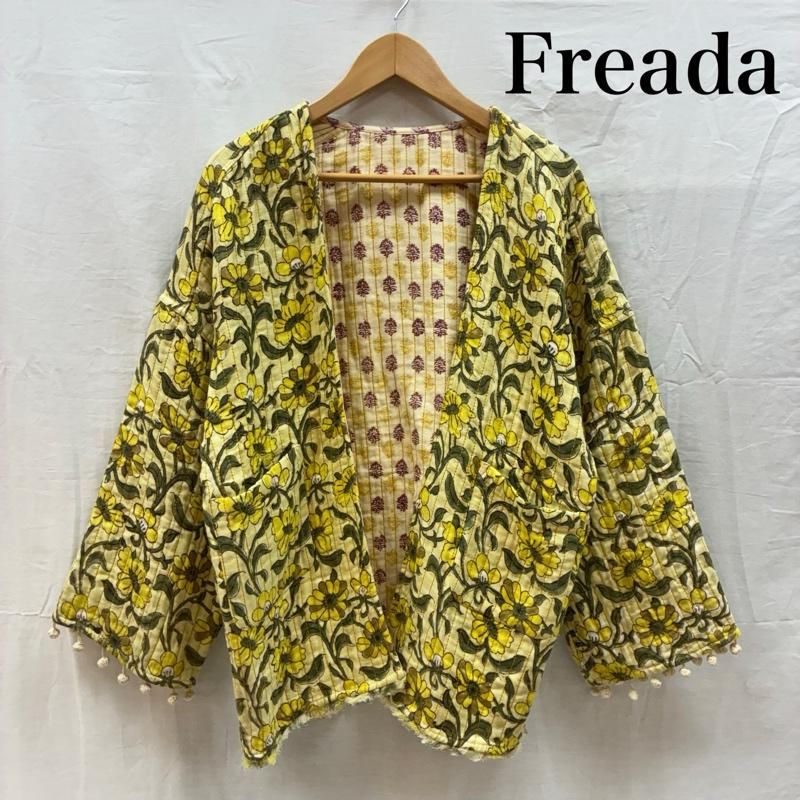 フリーダ 23ss インド リバーシブル キルト ジャケット 花柄