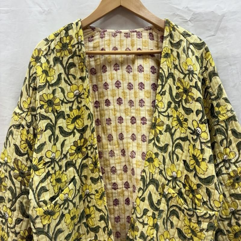 フリーダ 23ss インド リバーシブル キルト ジャケット 花柄