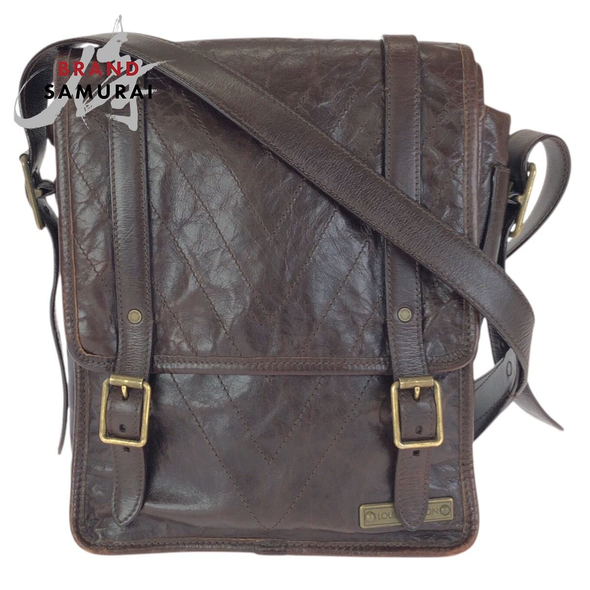 希少 美品 LOUIS VUITTON ルイヴィトン キュイール ソアナ トロター ブラウン ゴールド金具 レザー M95688 ショルダーバッグ 602500【中古】