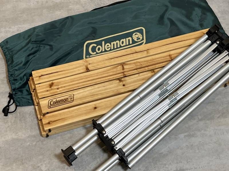 Coleman ナチュラルウッドロールテーブル110 折りたたみテーブル ロールテーブル