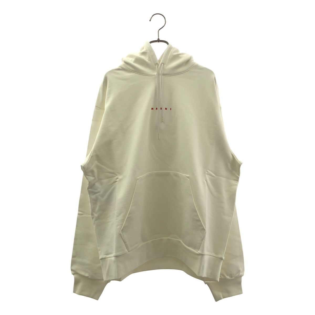 【新品】  MARNI / マルニ | ミニロゴ プリント オーガニックコットン フーディー | 48 | NATURAL WHITE / ナチュラル | メンズ 新品】 MARNI / マルニ | ミニロゴ プリント オーガニックコットン