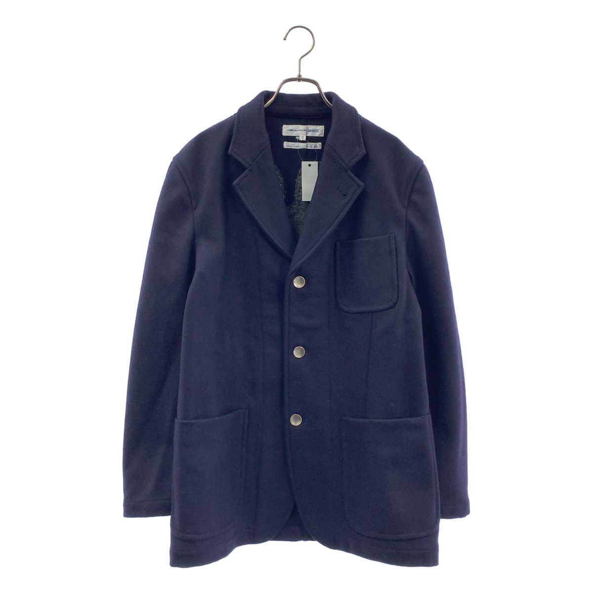 COMME des GARCONS SHIRT / コムデギャルソンシャツ | 2003AW | ウール ドラゴンパッチ 3B ジャケット | M | ネイビー | メンズ