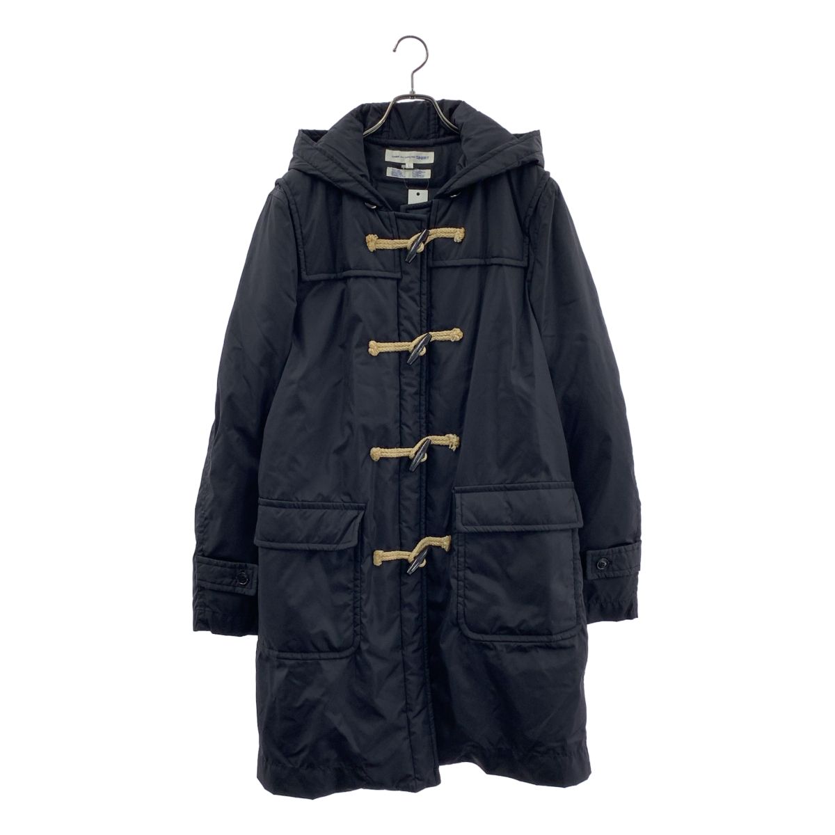COMME des GARCONS SHIRT / コムデギャルソンシャツ | ナイロン ダッフルコート | L | ブラック | メンズ