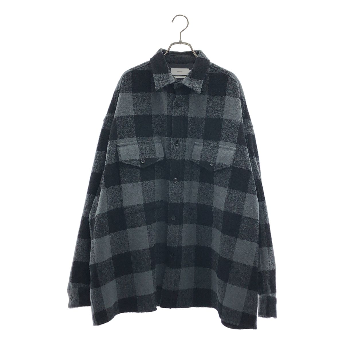 【美品】 Graphpaper / グラフペーパー | 2024AW | Tri-Spin Loop CPO Shirt チェック フランネルシャツ | 2 | グレー | メンズ 24,024円
