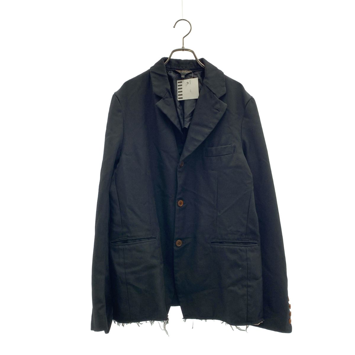 BLACK COMME des GARCONS / ブラックコムデギャルソン | 2023AW | ポリエステル縮絨 断ち切り テーラードジャケット | L | ブラック | メンズ 36,837円