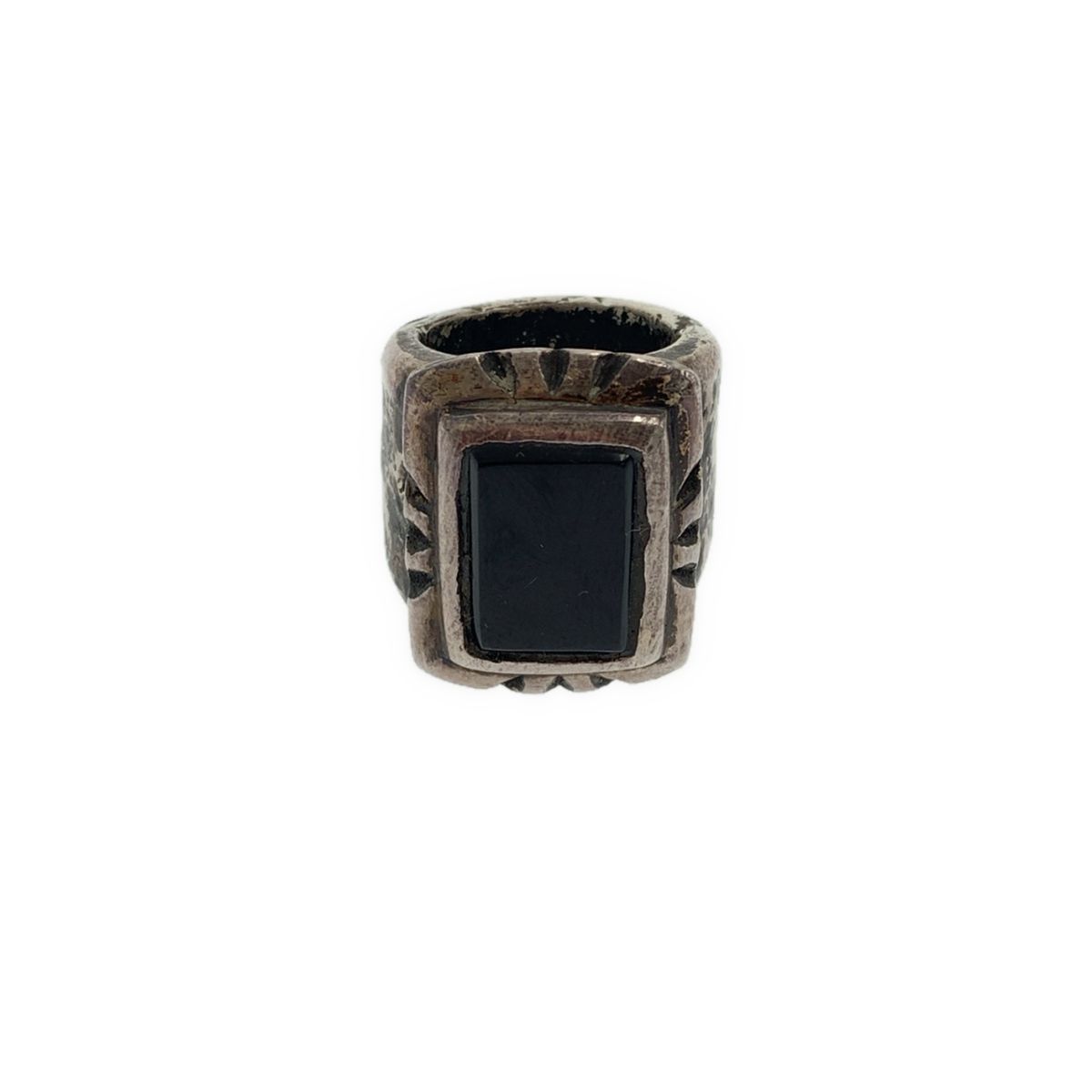 ISAMU KATAYAMA BACKLASH / イサムカタヤマバックラッシュ | ×JUN UEZONO / ONYX FORGE RING リング | シルバー/ブラック | メンズ