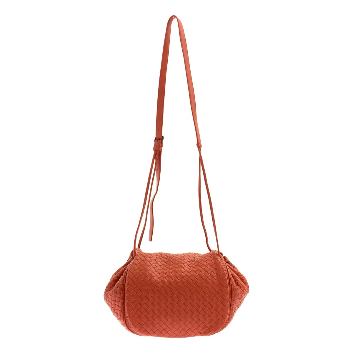BOTTEGA VENETA / ボッテガヴェネタ | フラップ イントレチャート ショルダーバッグ | オレンジ | レディース