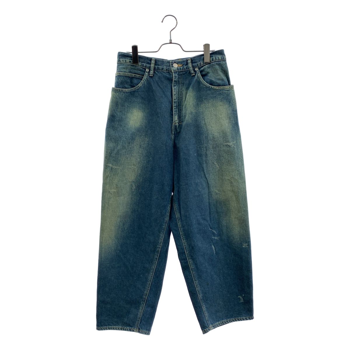 ANCELLM / アンセルム | LOOSE TAPERED 5P DENIM PANTS / ヴィンテージ加工 ワイド デニムパンツ | 1 | インディゴ | メンズ