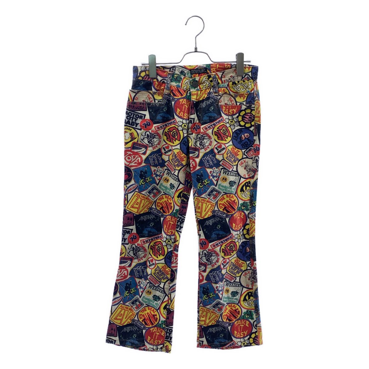HYSTERIC GLAMOUR / ヒステリックグラマー | 総柄 ロゴボタン パンツ | S | マルチカラー | レディース