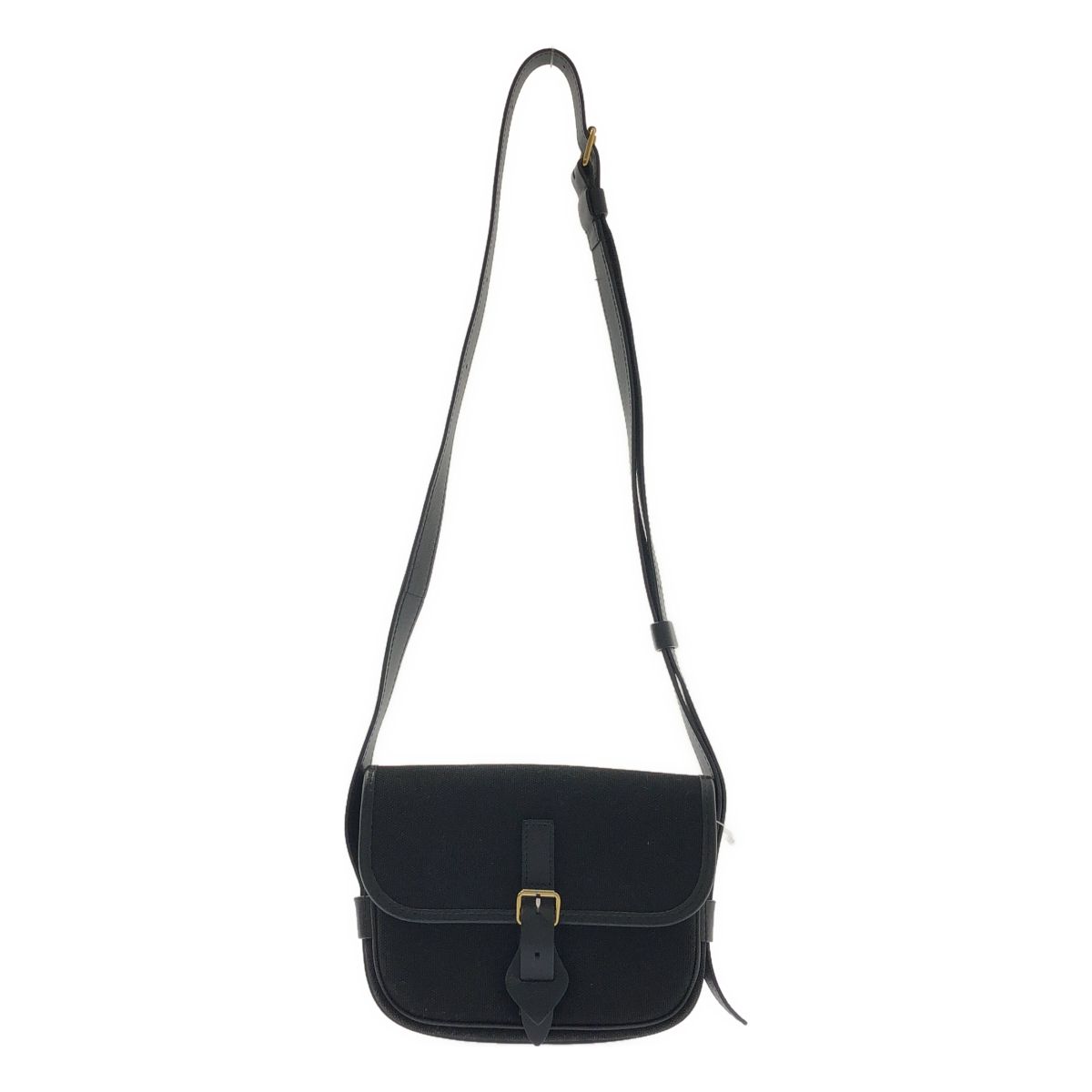 【美品】 L/UNIFORM / リュニフォーム | No.25 キャンバス ショルダーバッグ | ブラック | レディース