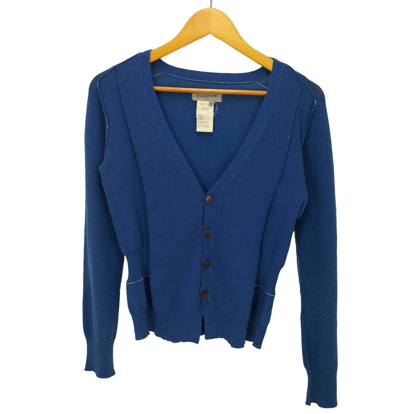 ヨウジヤマモトファム Yohji Yamamoto FEMME 04AW ステッチ デザイン サマー カーディガン レディース JPN:2