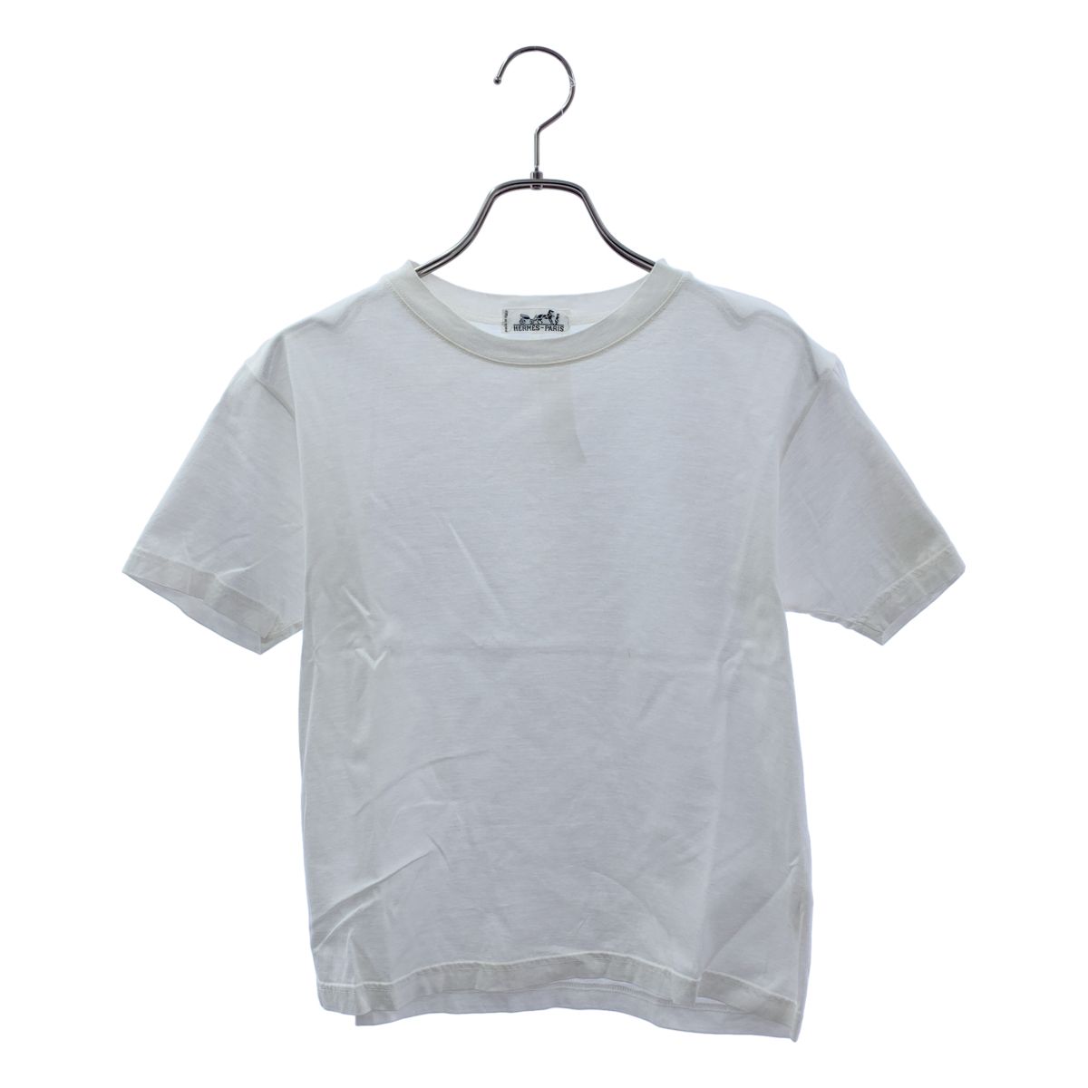 HERMES / エルメス | 1990s | ロゴ 刺しゅう Tシャツ | ホワイト | レディース