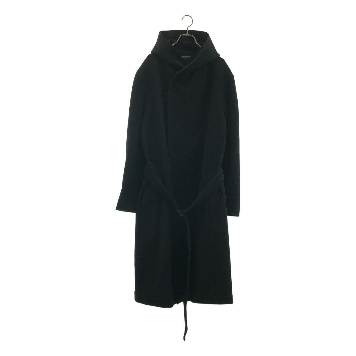REGULATION Yohji Yamamoto / レギュレーションヨウジヤマモト | ウール フーデットコート | 2 | ブラック | メンズ