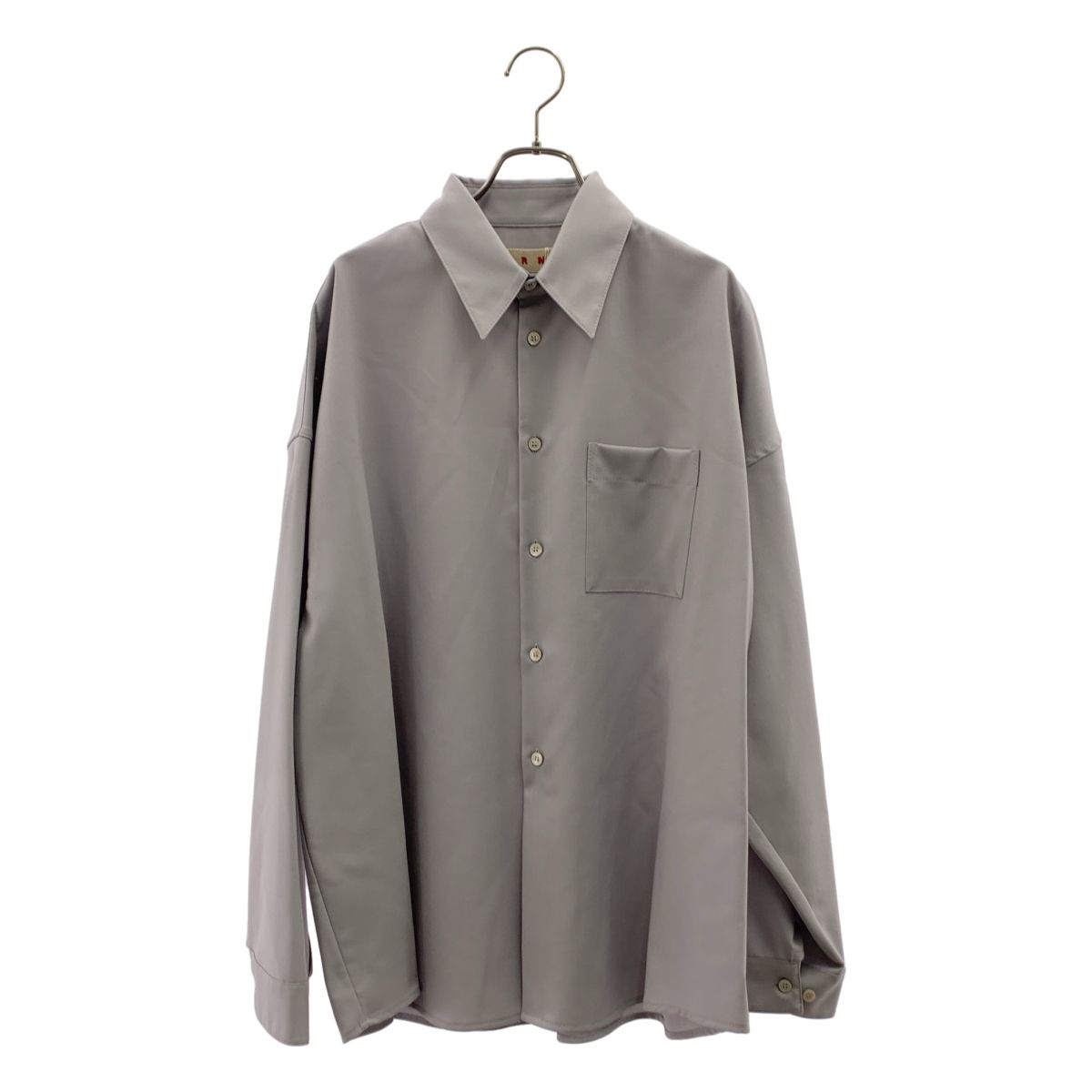 【新品】 MARNI / マルニ | トロピカルウール ロングスリーブシャツ | 46 | グレー | メンズ