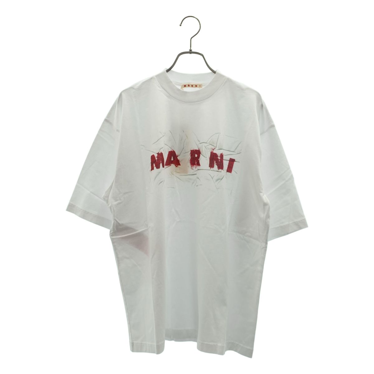 【新品】 MARNI / マルニ | オーガニックコットン ロゴプリント Tシャツ | 46 | LILY WHITE / ホワイト | メンズ