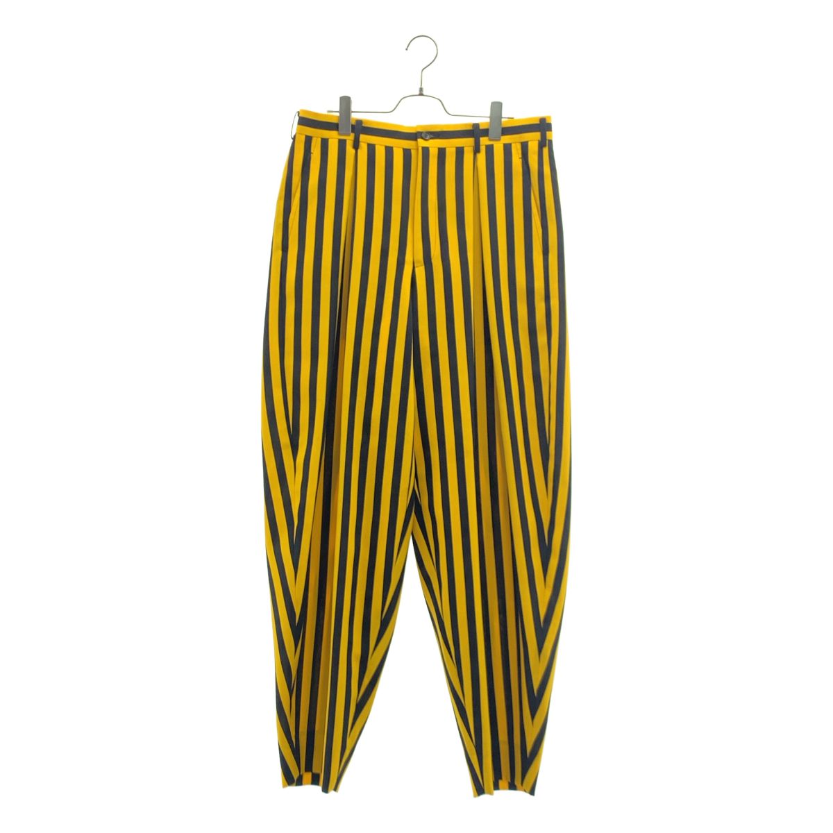 【美品】 COMME des GARCONS HOMME PLUS / コムデギャルソンオムプリュス | 2023SS | ストライプ ピエロバルーンパンツ | M | イエロー/ブラック | メンズ