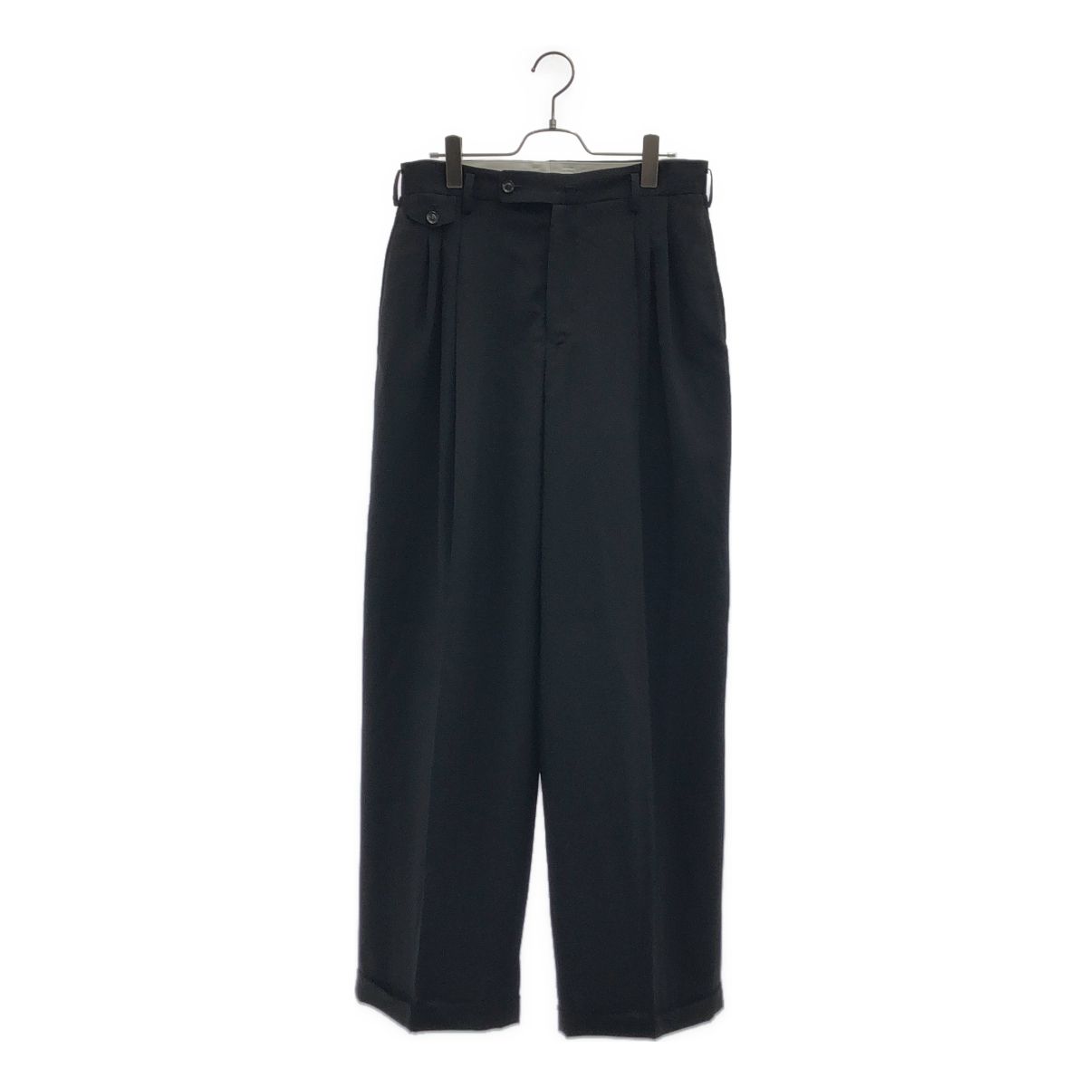 SOSHIOTSUKI / ソウシオオツキ | 3TUCK WIDE TROUSERS ワイドスラックス | 46 | ブラック | メンズ
