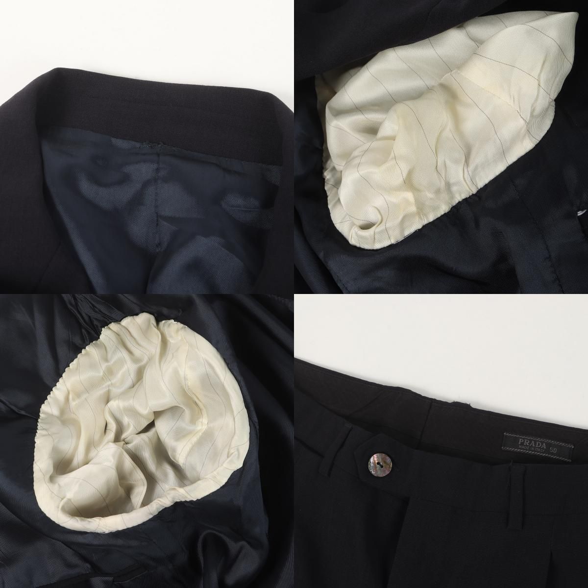 超激得，限定SALE】 PRADA プラダ ネイビー 紺 サイズ:各50