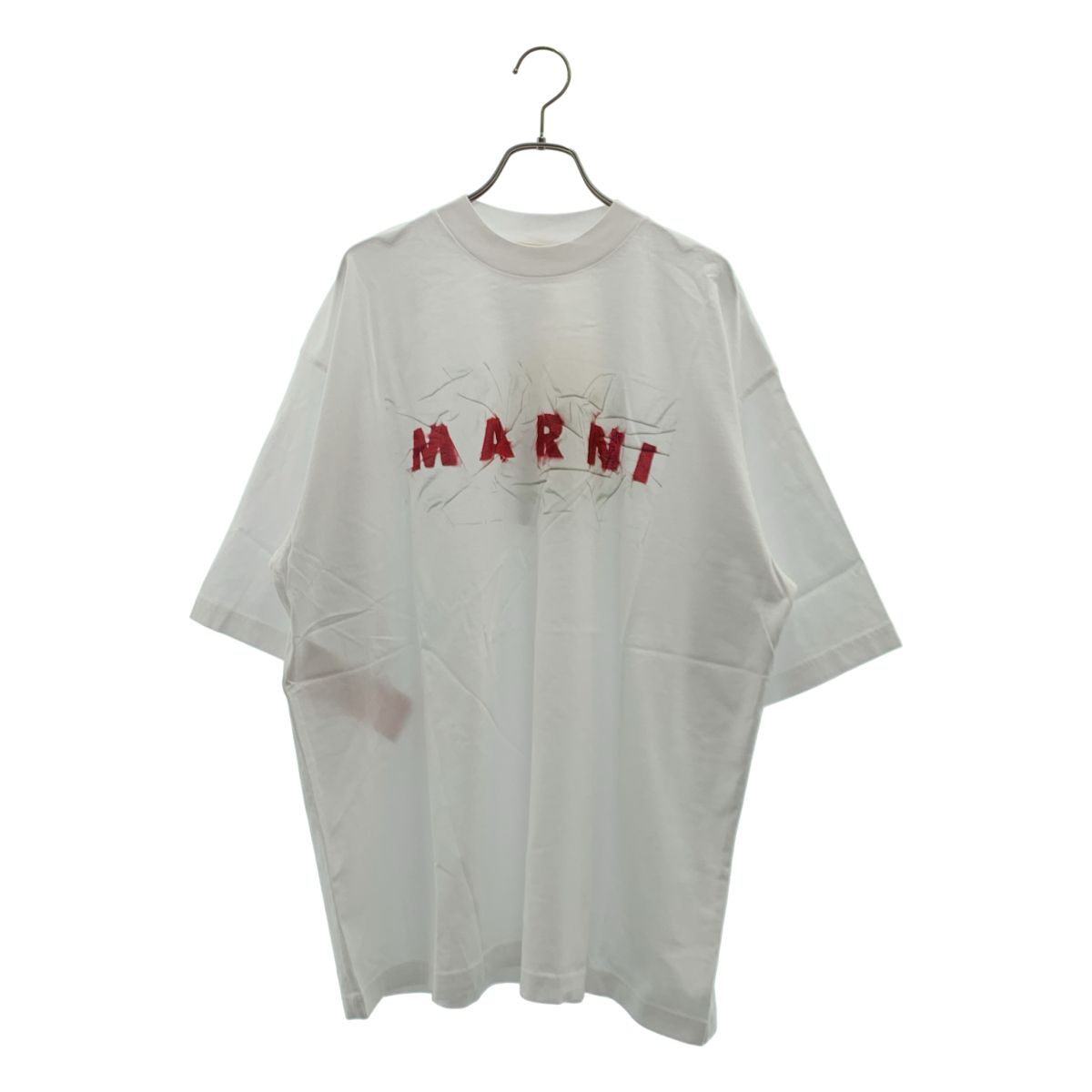 【新品】 MARNI / マルニ | オーガニックコットン ロゴプリント Tシャツ | 48 | LILY WHITE / ホワイト | メンズ