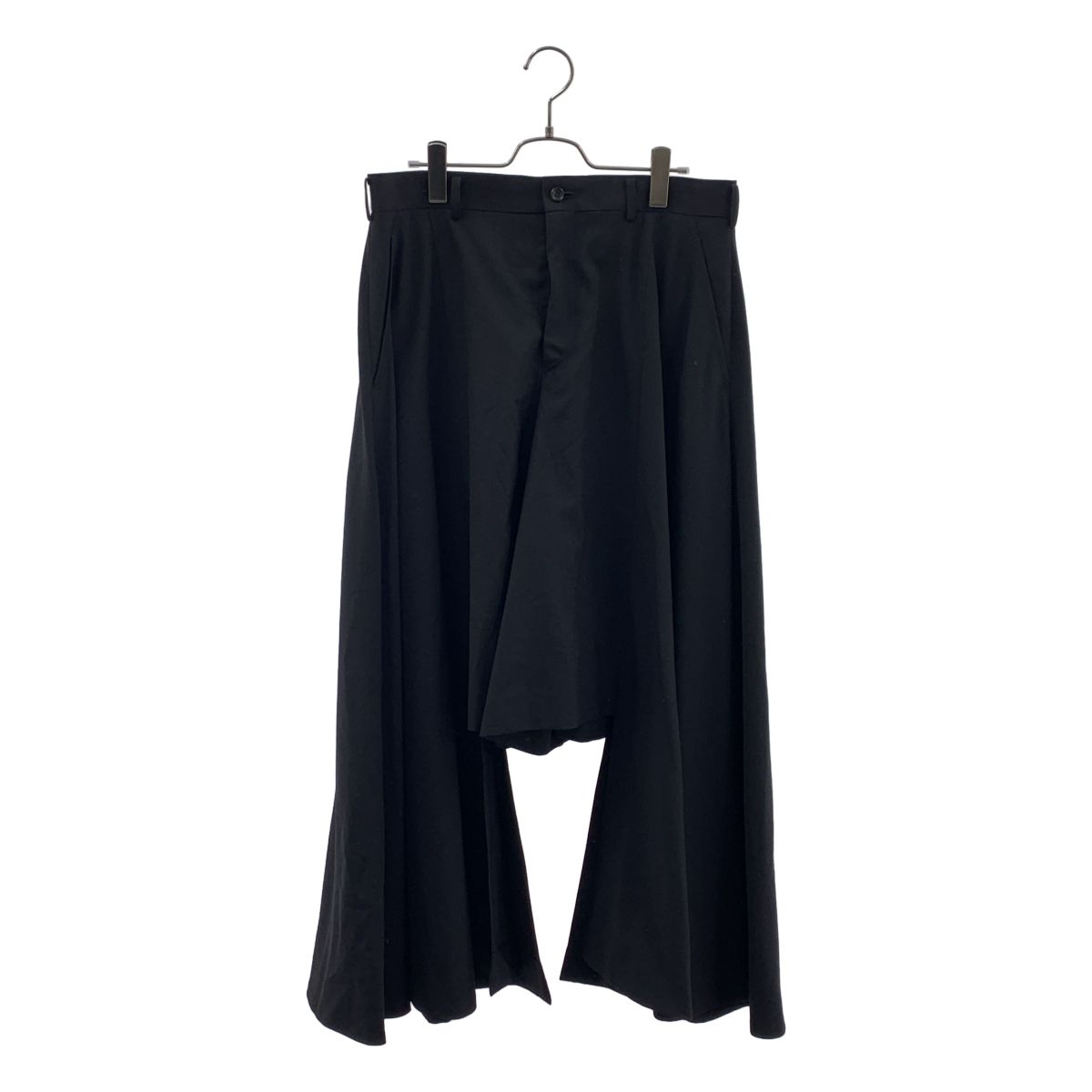 【美品】 COMME des GARCONS HOMME PLUS / コムデギャルソンオムプリュス | 2024SS | ウール ドレープ 変形 サルエルパンツ | M | ブラック | メンズ