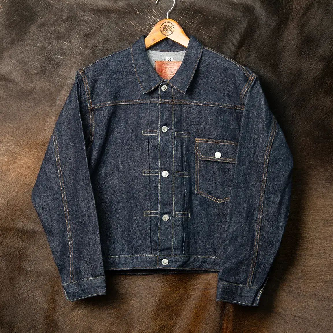 103 OUTSTANDING 1st セルビッジ デニム トラッカー ジャケット Indigo