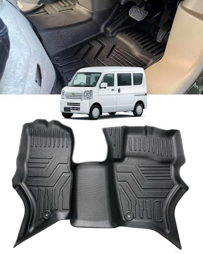 Cartist スズキに対応 エブリイバン DA17V フロアマット 立体カーマット 1列目用 車用 3Dフロアマット 立体構造 EVERY DA17V 2015年2月?現行 車種専用設計 防水 滑り防止 耐汚れ TPE素材 カスタムパーツ 98b90905