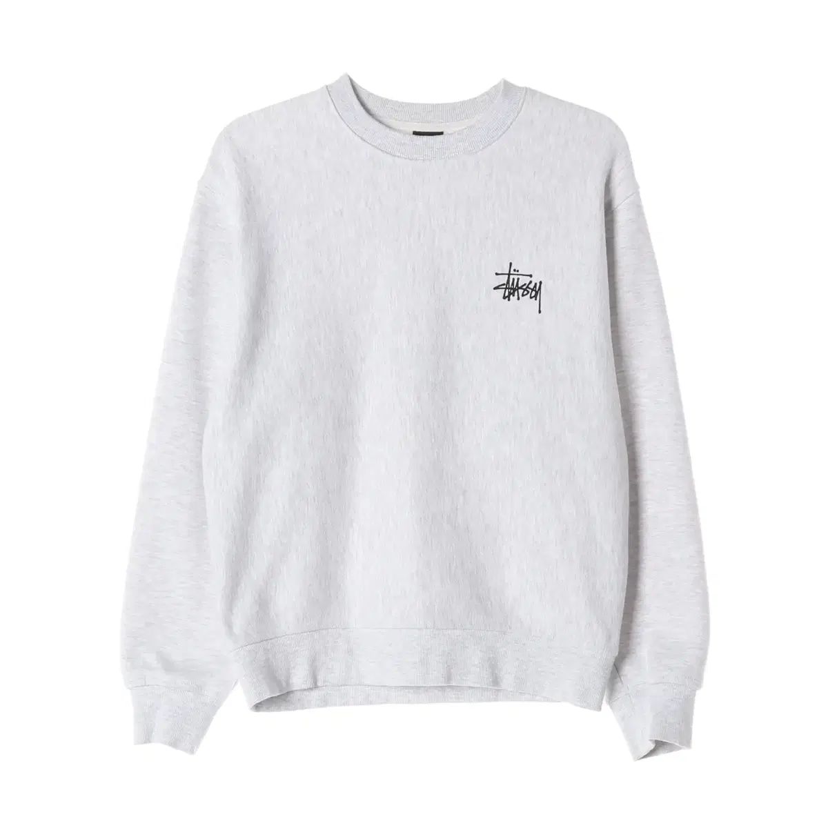 STUSSY 23FW ベーシック クルーネック アッシュ ヘザー Tシャツ 2023