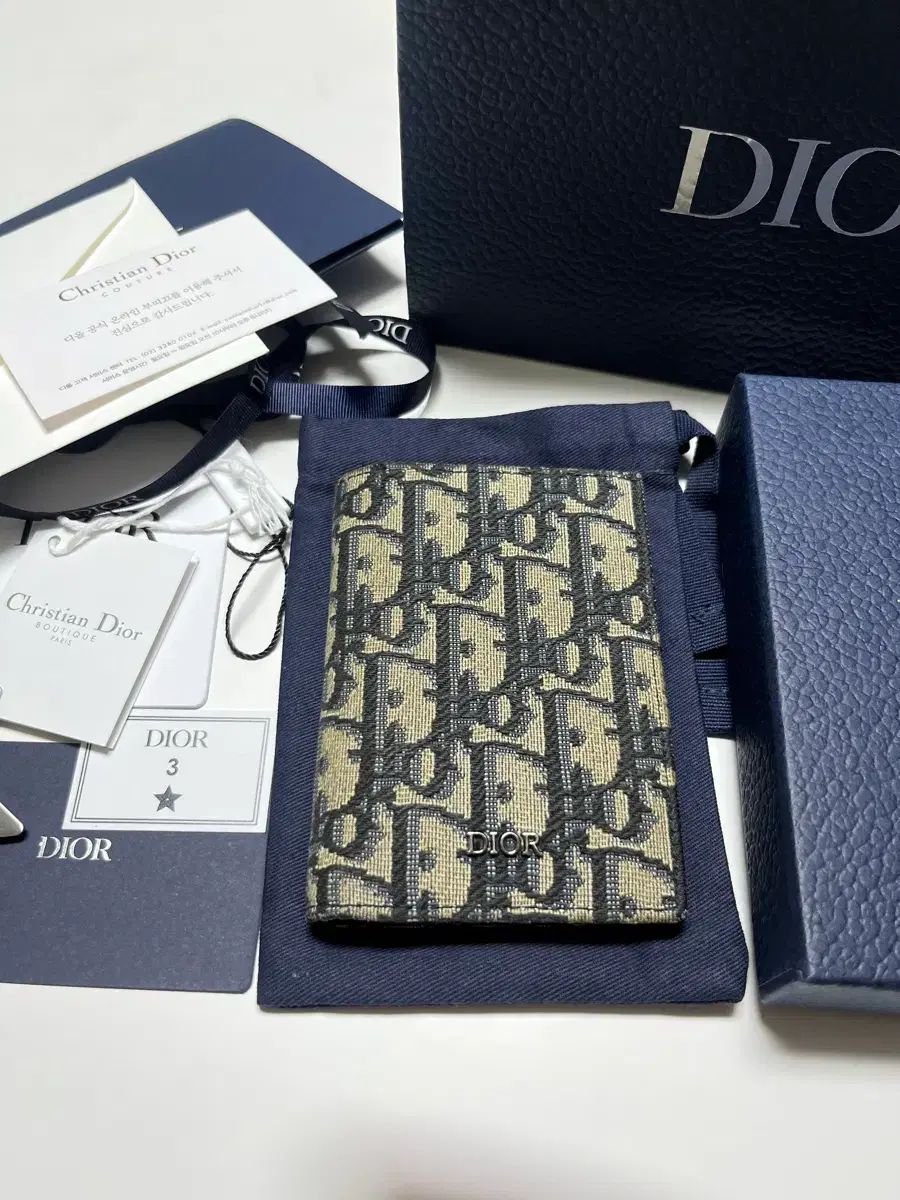 デパート/ほぼ新品 Dior オブリーク オーガナイザー カードウォレット