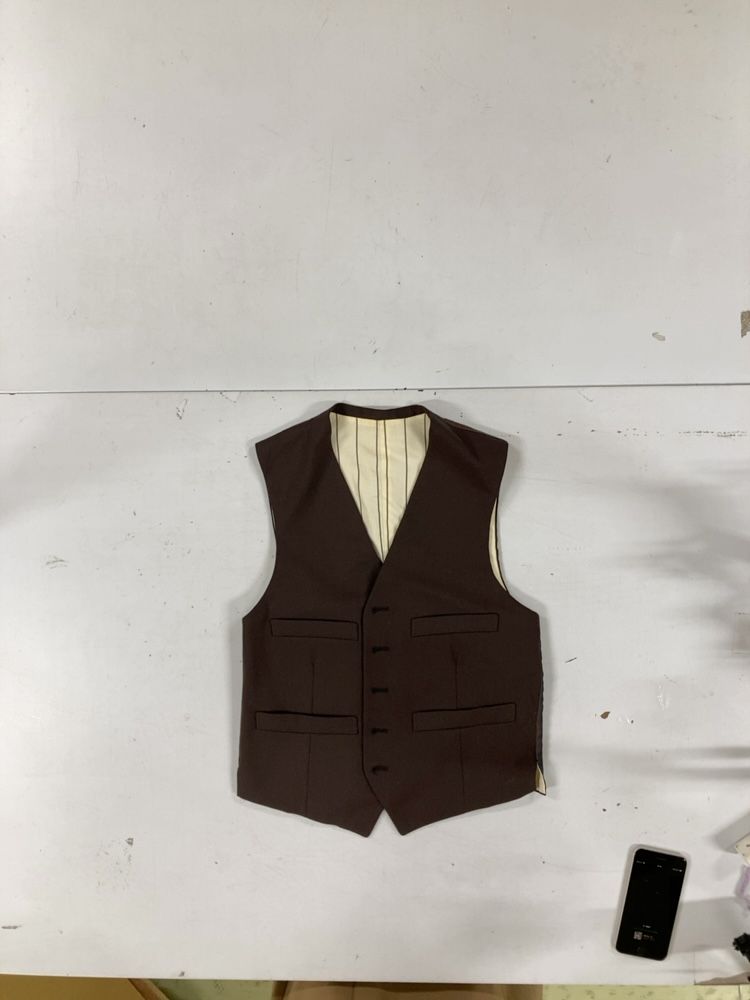 メンズ ベスト ジレ ブラウン クラシック フォーマル シンプル LARDINI