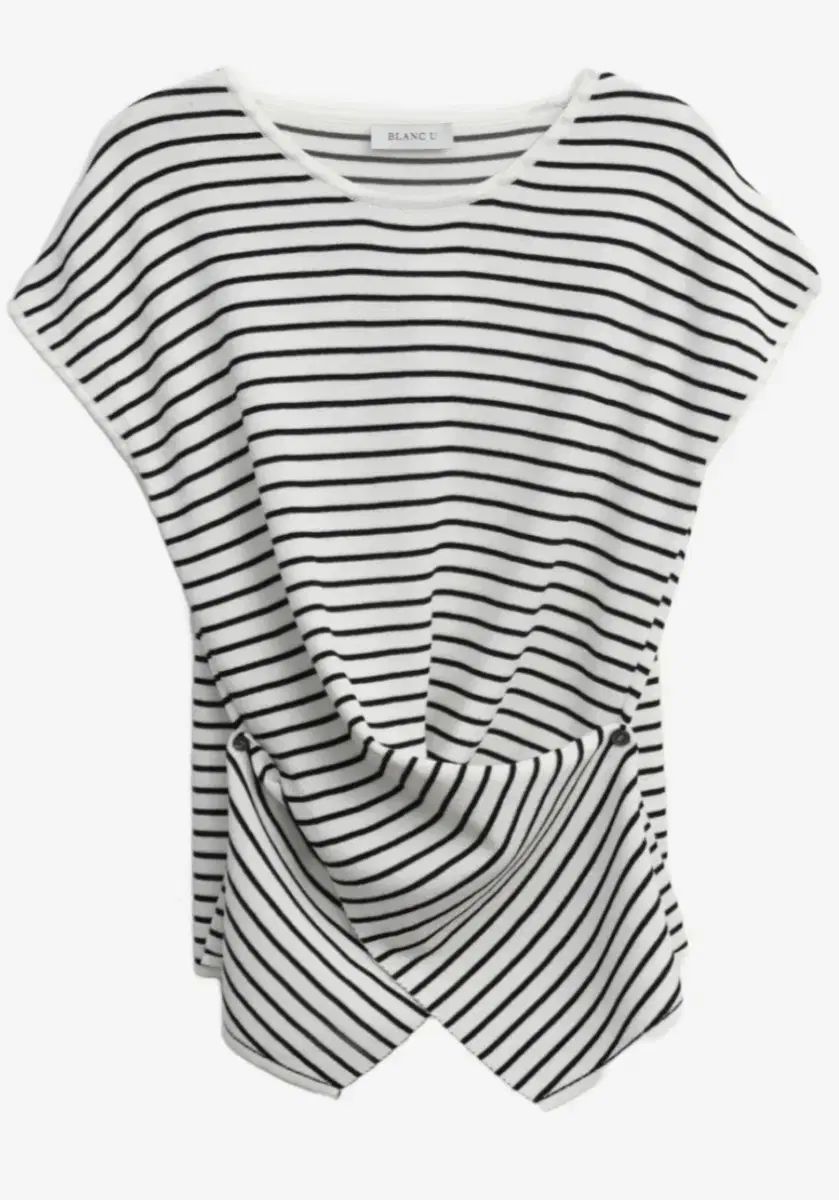 (新品)ブランU スリット ストライプ 半袖