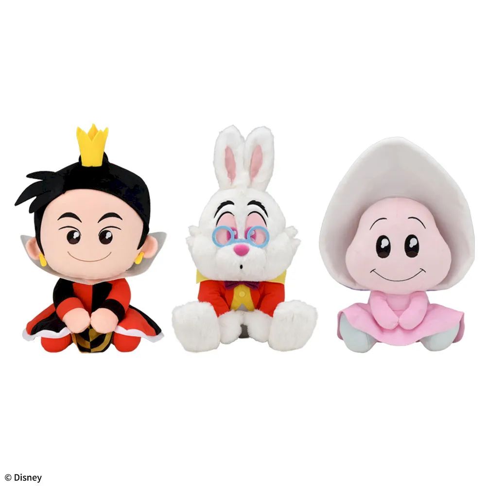 ハートの女王&白うさぎ&ヤングオイスターうるりぃみぃぬいぐるみ　全種コンプリートセット