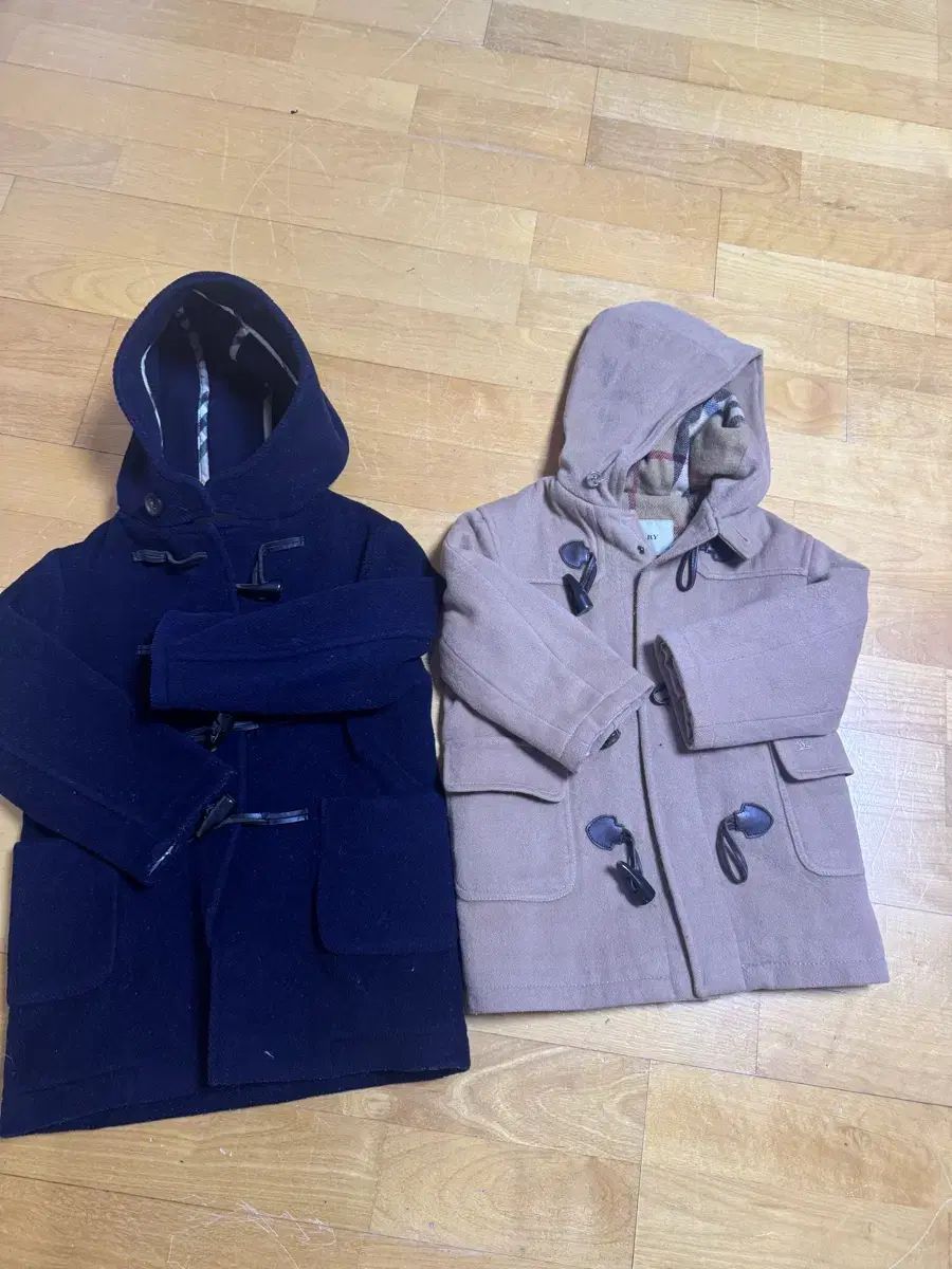 正規品 BURBERRY バーバリー キッズ キー ダッフルコート ベージュ/ネイビー