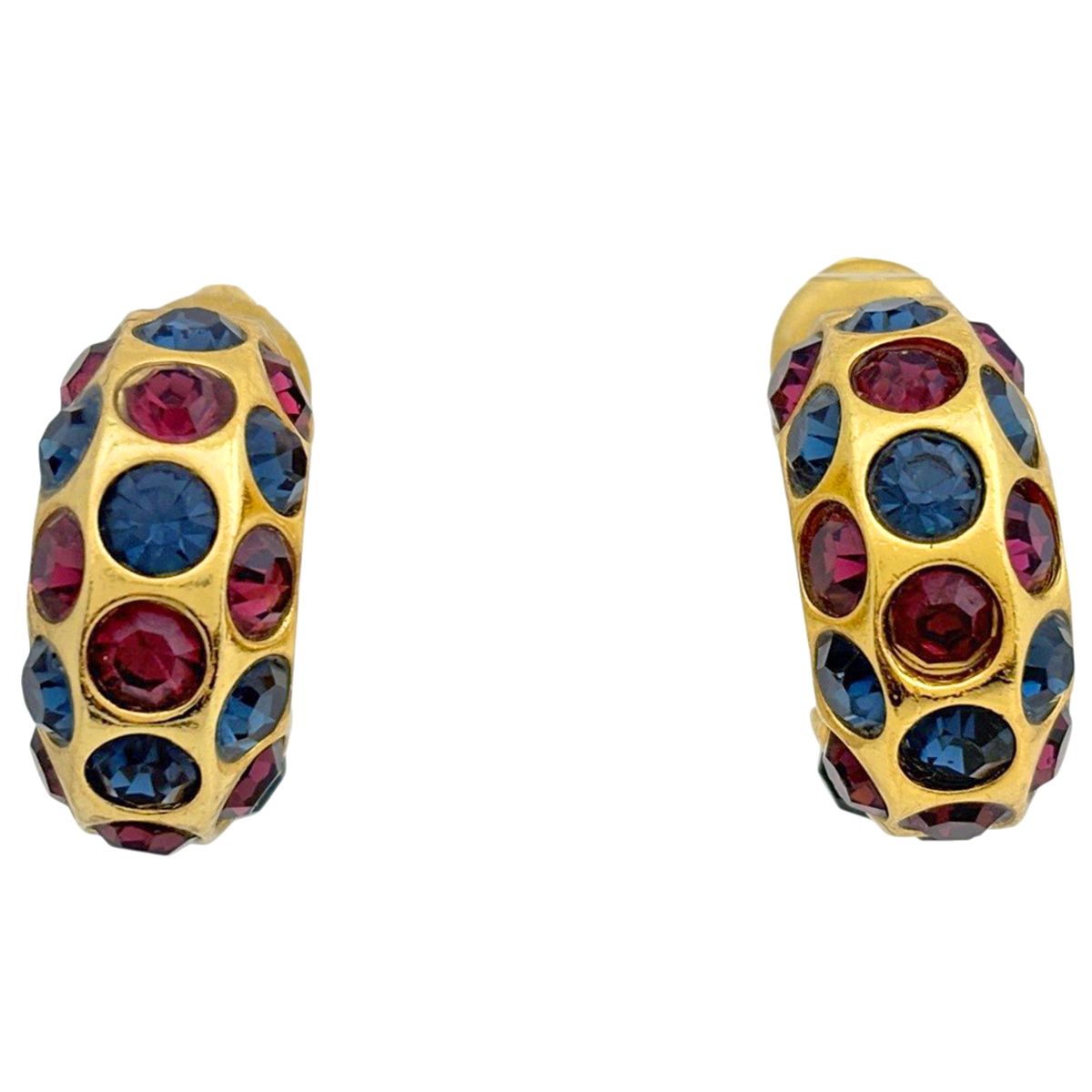 クリスチャンディオール Christian Dior カラーストーン イヤリング GP ゴールド レディース 【中古】 22,960円