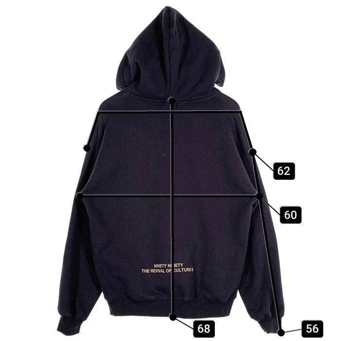 9090 ナインティナインティ 90 Logo Original Hoodie プルオーバー 